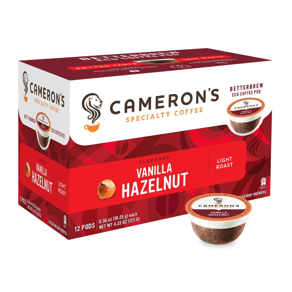 Camerons Coffee - Coffee Vanilla Hazelnut Single Serve Pods 4.33 OZ - Pack of 6