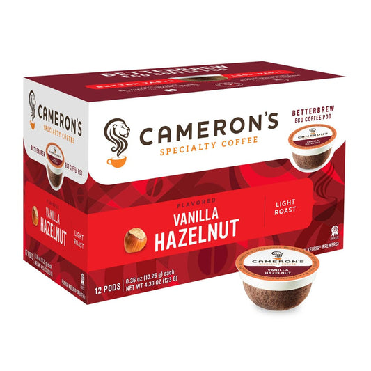 Camerons Coffee - Coffee Vanilla Hazelnut Single Serve Pods 4.33 OZ - Pack of 6