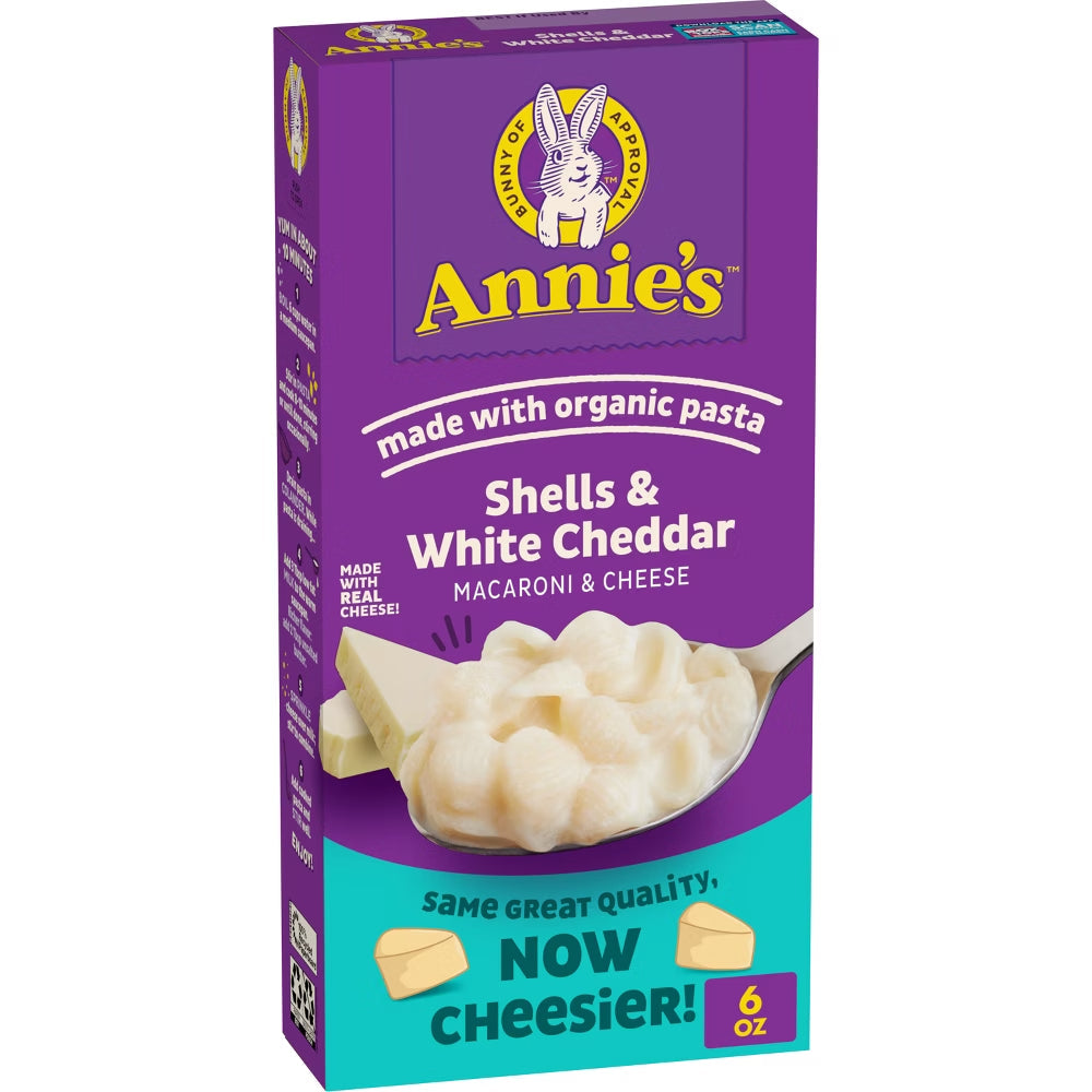 ANNIES HOMEGROW - Organic Shells & White Cheddar Mac and Cheese 6OZ ( Pack of 12)