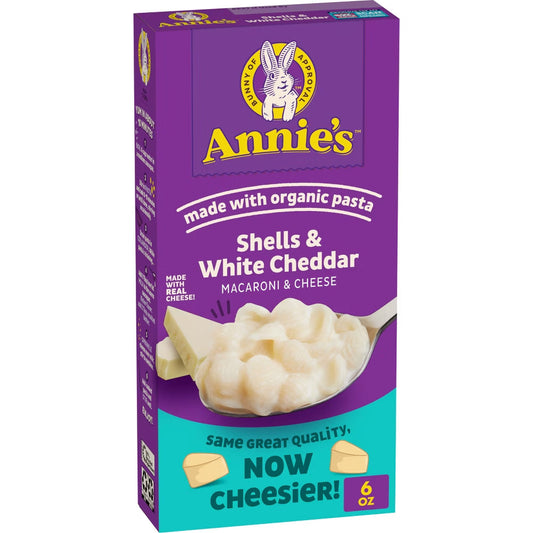 ANNIES HOMEGROW - Organic Shells & White Cheddar Mac and Cheese 6OZ ( Pack of 12)