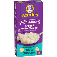 ANNIES HOMEGROW - Organic Shells & White Cheddar Mac and Cheese 6OZ ( Pack of 12)