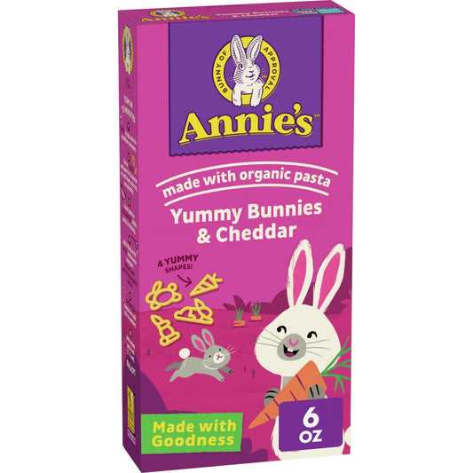 ANNIES HOMEGROW - Yummy Bunnies & Cheddar Mac and Cheese 6OZ ( Pack of 12)