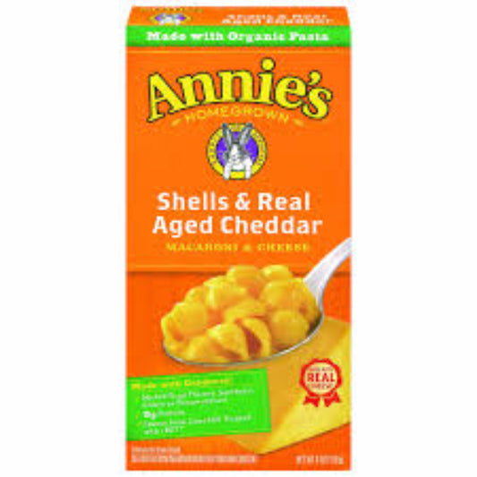 ANNIES HOMEGROW - Organic Shells & White Cheddar Mac and Cheese 6OZ ( Pack of 12)