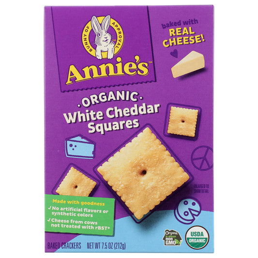 ANNIES HOMEGROW - Organic White Cheddar Crackers 7.5OZ ( Pack of 12)