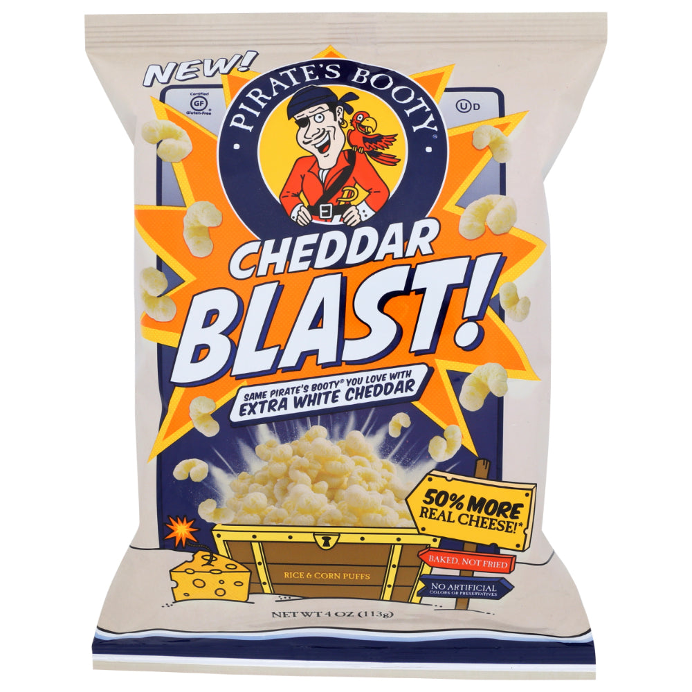 PIRATE BRANDS - Cheddar Blast Puffs 4OZ ( Pack of 12)