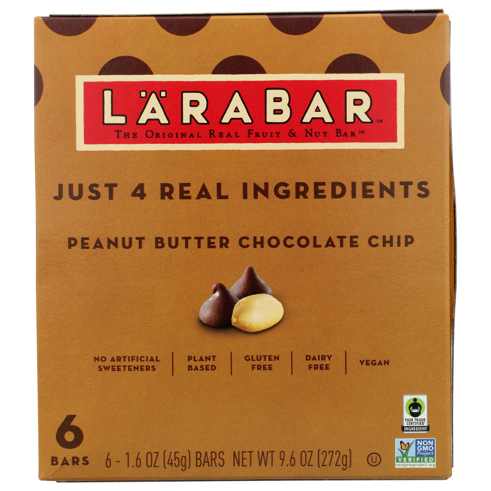 LARABAR - Peanut Butter Chocolate Chip Larabar 6-Pack 9.6OZ ( Pack of 8)