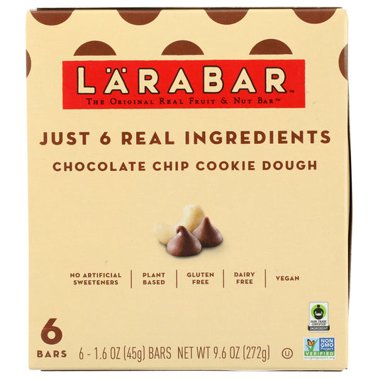 LARABAR - Chocolate Chip Cookie Dough Larabar 6-Pack 9.6OZ ( Pack of 8)