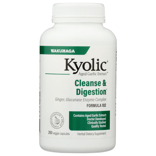 KYOLIC - Aged Garlic Extract Cleanse & Digestion Formula 102 200CP ( Pack of 1)