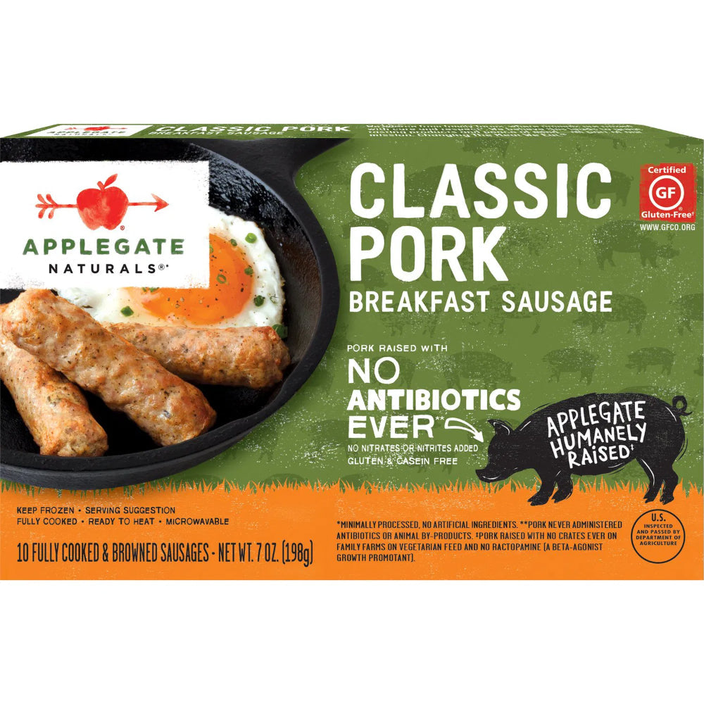 APPLEGATE - Natural Classic Pork Breakfast Sausage 7OZ ( Pack of 12)