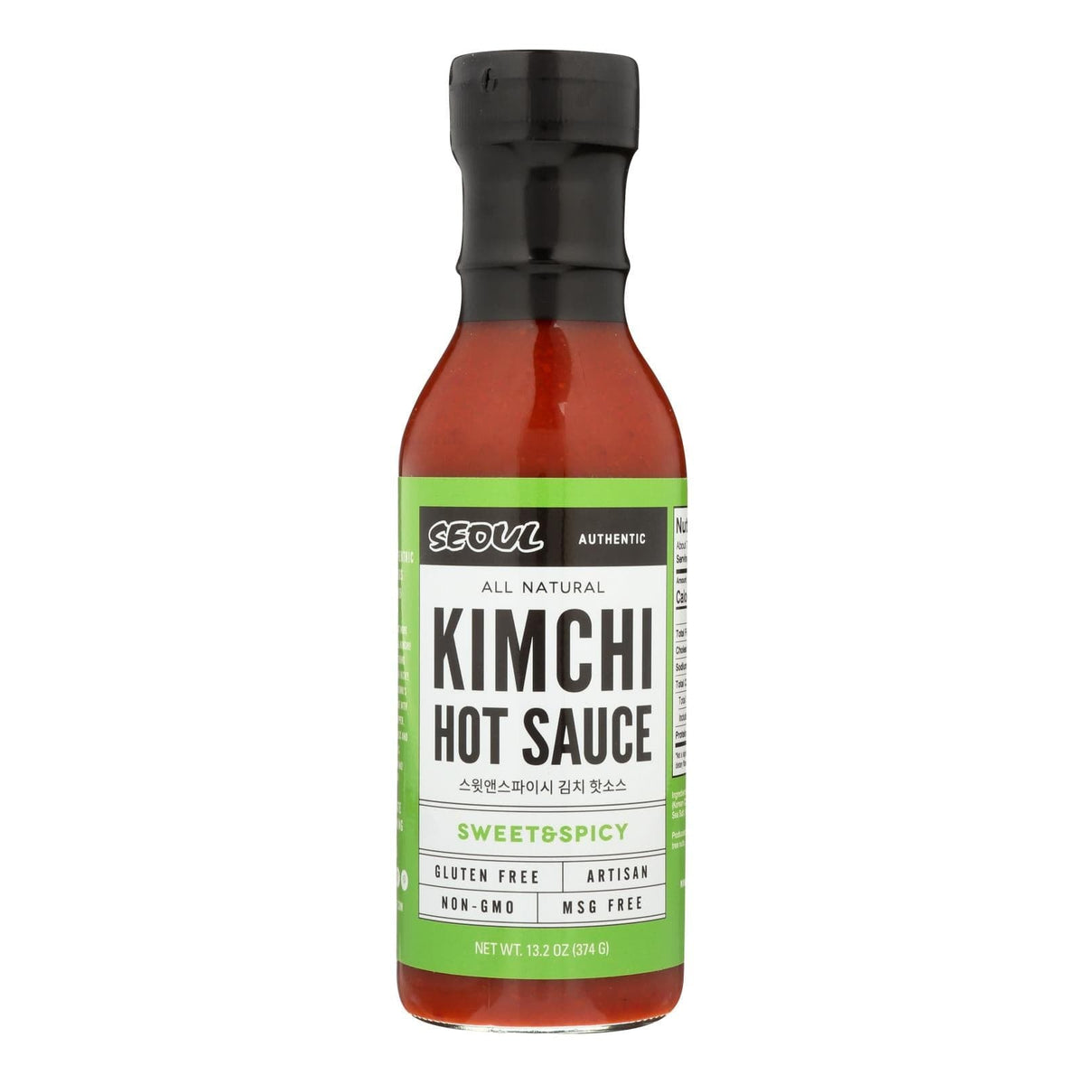 Lucky Foods - Seoul Sweet & Spicy Kimchi Hot Sauce, 13.2oz | Pack of 6 - PlantX US