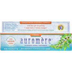AUROMERE - Ayurvedic Herbal Toothpaste, Classic Licorice Flavor 4.16OZ ( Pack of 3)
