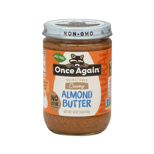 ONCE AGAIN - Creamy No Stir Almond Butter 16OZ ( Pack of 6)