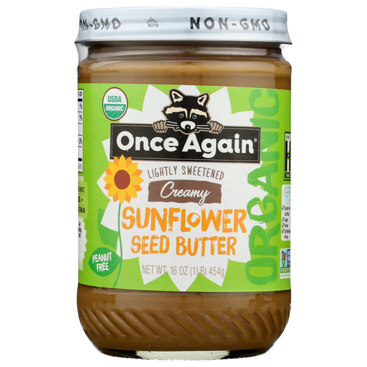 ONCE AGAIN - Organic Sunflower Seed Butter 16OZ ( Pack of 6)