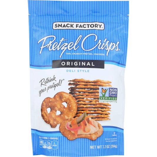 SNACK FACTORY - Original Pretzel Crisps 7.2OZ ( Pack of 12)