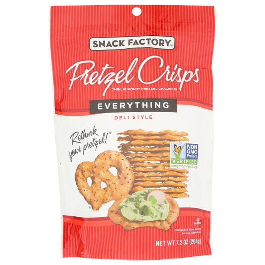 SNACK FACTORY - Everything Pretzel Crisps 7.2OZ ( Pack of 12)