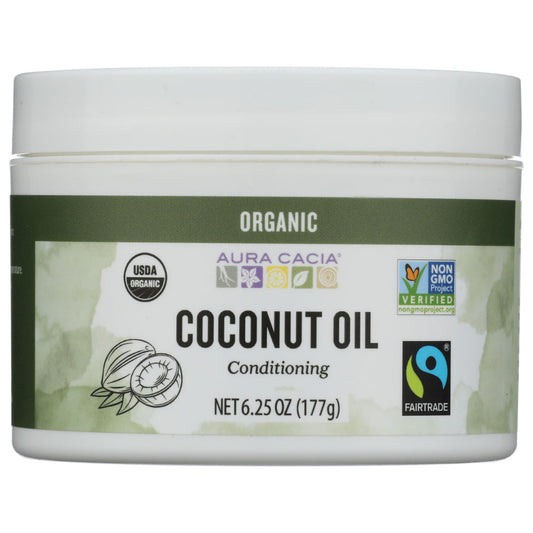 AURA CACIA - Organic Coconut Oil 6.25FO ( Pack of 1)