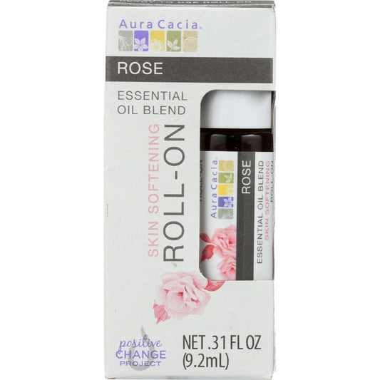 AURA CACIA - Rose Essential Oil Roll-On 0.31FO ( Pack of 4)