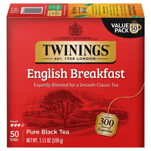 TWINING TEA - London English Breakfast Tea 50BG ( Pack of 6)