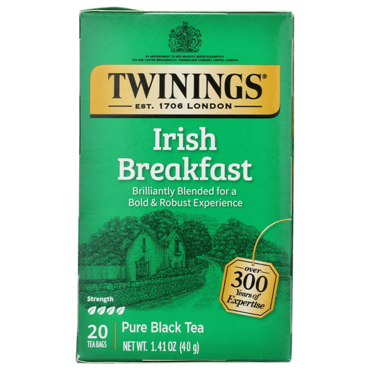 TWINING TEA - Irish Breakfast Pure Black Tea 20BG ( Pack of 6)