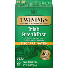 TWINING TEA - Decaf Irish Breakfast Tea 20BG ( Pack of 6)