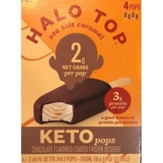 HALO TOP - Keto Salted Caramel Ice Cream Bar 4PK ( Pack of 5)