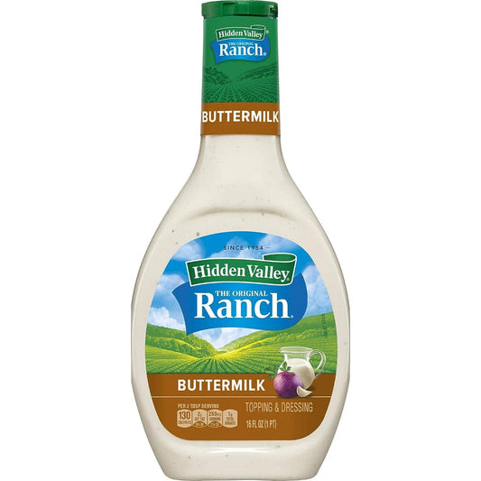 Hidden Valley Ranch - Buttermilk Ranch Salad Dressing 16 FO - Pack of 6