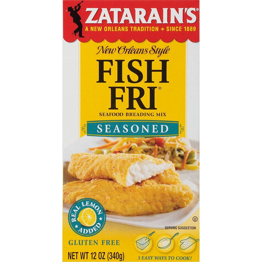 ZATARAINS - Seasoned Fish Fry Seafood Breading Mix 12OZ ( Pack of 8)