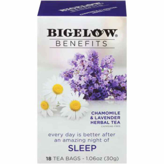 BIGELOW - Sleep Chamomile & Lavender Caffeine Free Herbal Tea 1.06OZ ( Pack of 6)