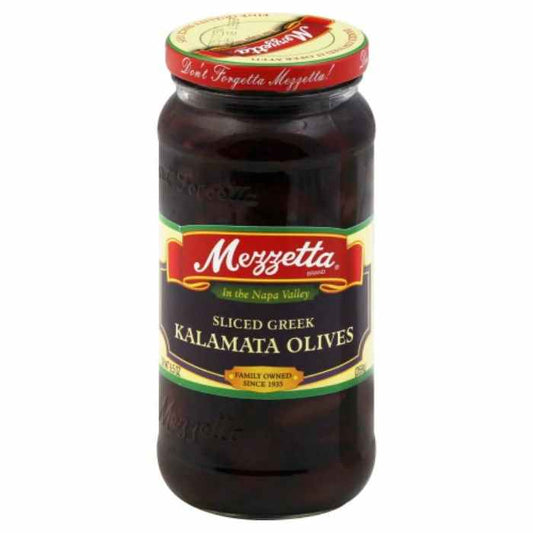 MEZZETTA - Sliced Greek Kalamata Olives 9.5OZ ( Pack of 6)