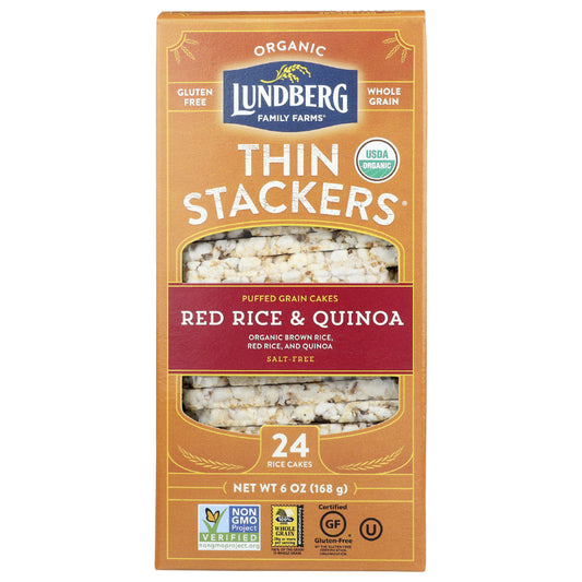 LUNDBERG - Organic Thin Stackers Red Rice & Quinoa 6OZ ( Pack of 6)