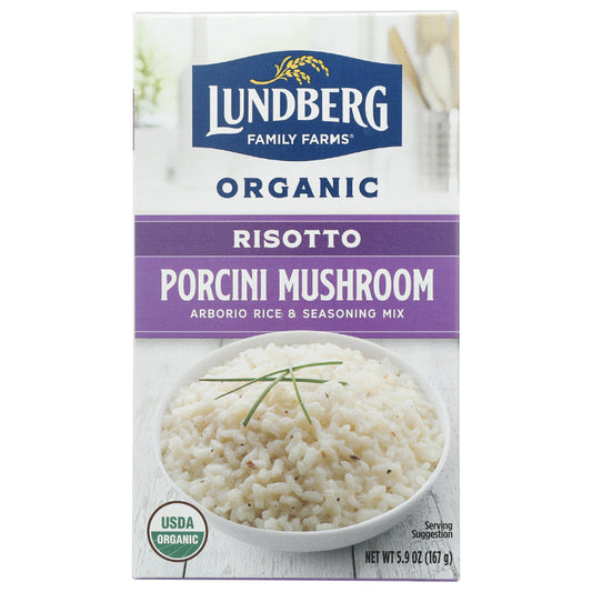LUNDBERG - Organic Risotto Porcini Mushroom Rice 5.9OZ ( Pack of 6)