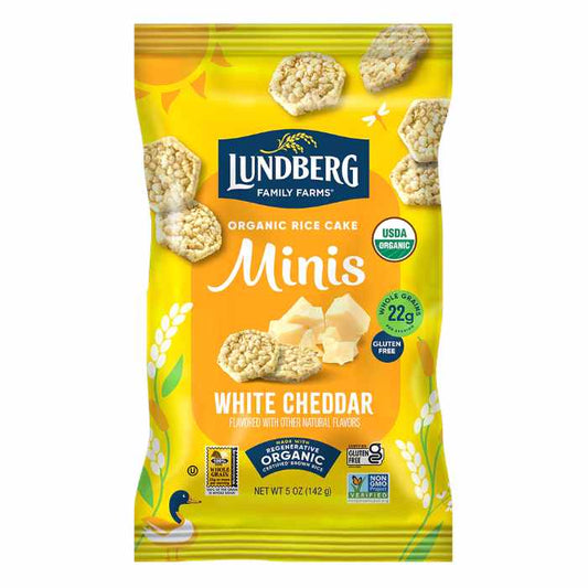 LUNDBERG - White Mini Rice Cakes Organic 5OZ ( Pack of 6)