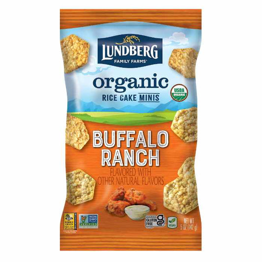 LUNDBERG - Buffalo Mini Rice Cakes Organic 5OZ ( Pack of 6)