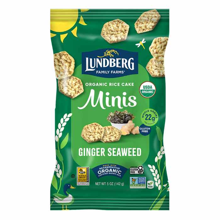 LUNDBERG - Ginger Mini Rice Cakes Organic 5OZ ( Pack of 6)