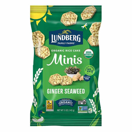 LUNDBERG - Ginger Mini Rice Cakes Organic 5OZ ( Pack of 6)