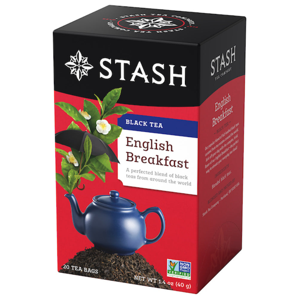 STASH TEA - English Breakfast Black Tea 20BG ( Pack of 6)