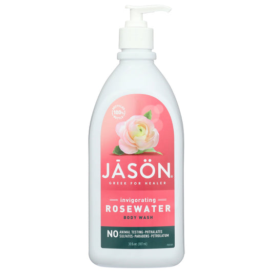 JASON - Satin Body Wash Glycerine Rose 30OZ ( Pack of 3)