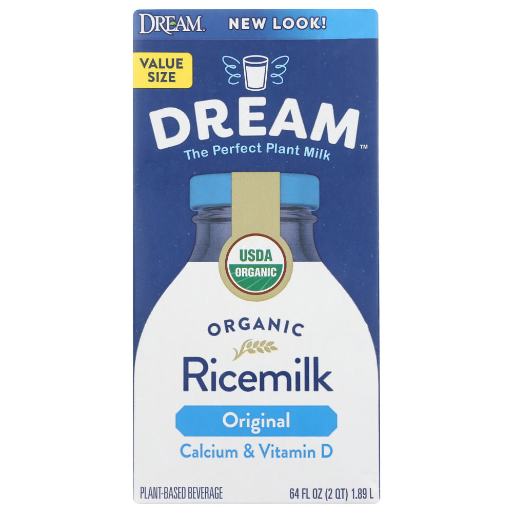 DREAM - Organic Ricemilk Original Enriched Value Size 64FO ( Pack of 8)