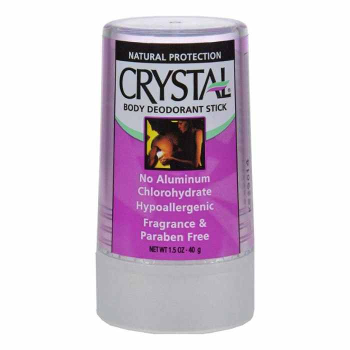 CRYSTAL BODY DE - Travel Size Body Deodorant Stick 1.5OZ ( Pack of 3)