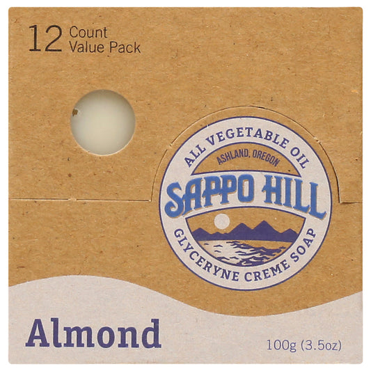 SAPPO SOAP - Almond Soap Bar 3.5OZ ( Pack of 12)