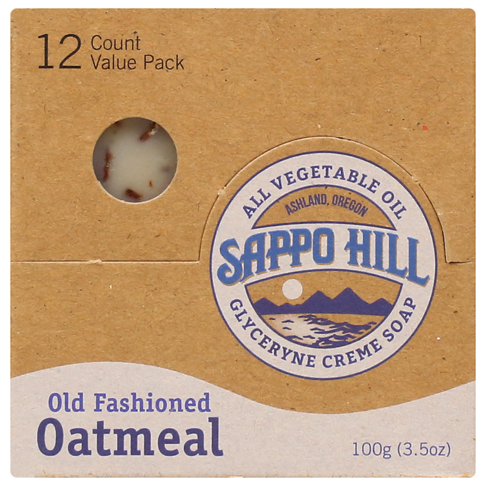 SAPPO SOAP - Old Fashioned Oatmeal Soap Bar 3.5OZ ( Pack of 12)