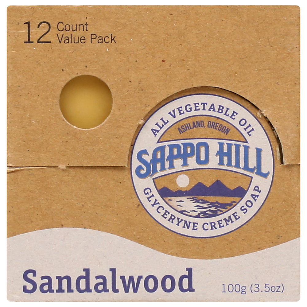 SAPPO SOAP - Sandalwood Soap Bar 3.5OZ ( Pack of 12)