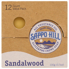 SAPPO SOAP - Sandalwood Soap Bar 3.5OZ ( Pack of 12)