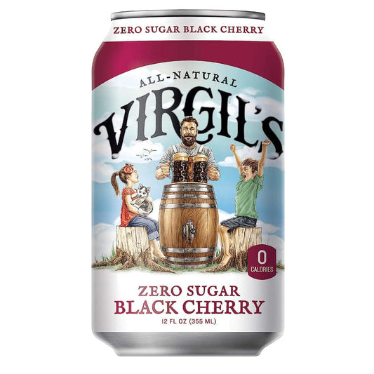 Virgils - Black Cherry Zero Sugar 4Pk 48 FO - Pack of 6