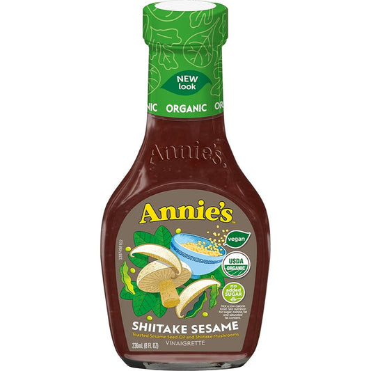 ANNIES HOMEGROW - Organic Shiitake Sesame Vinaigrette Salad Dressing 8OZ ( Pack of 6)