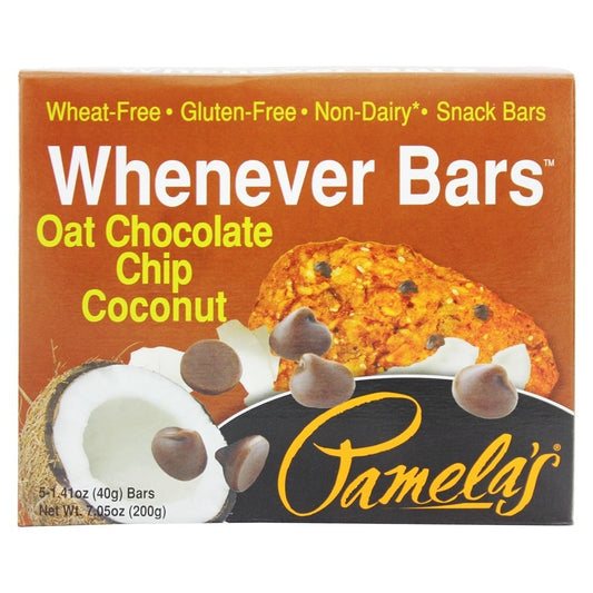 PAMELAS - Whenever Bars - Chocolate Chip 7.05OZ ( Pack of 6)