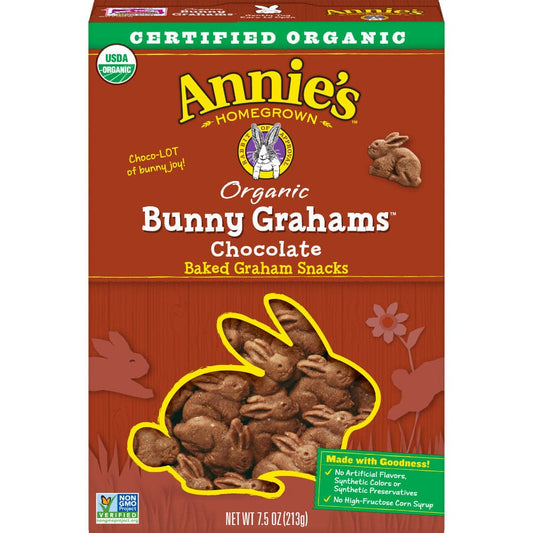 Annies Homegrown - Organic Chocolate Bunny Grahams Cookies