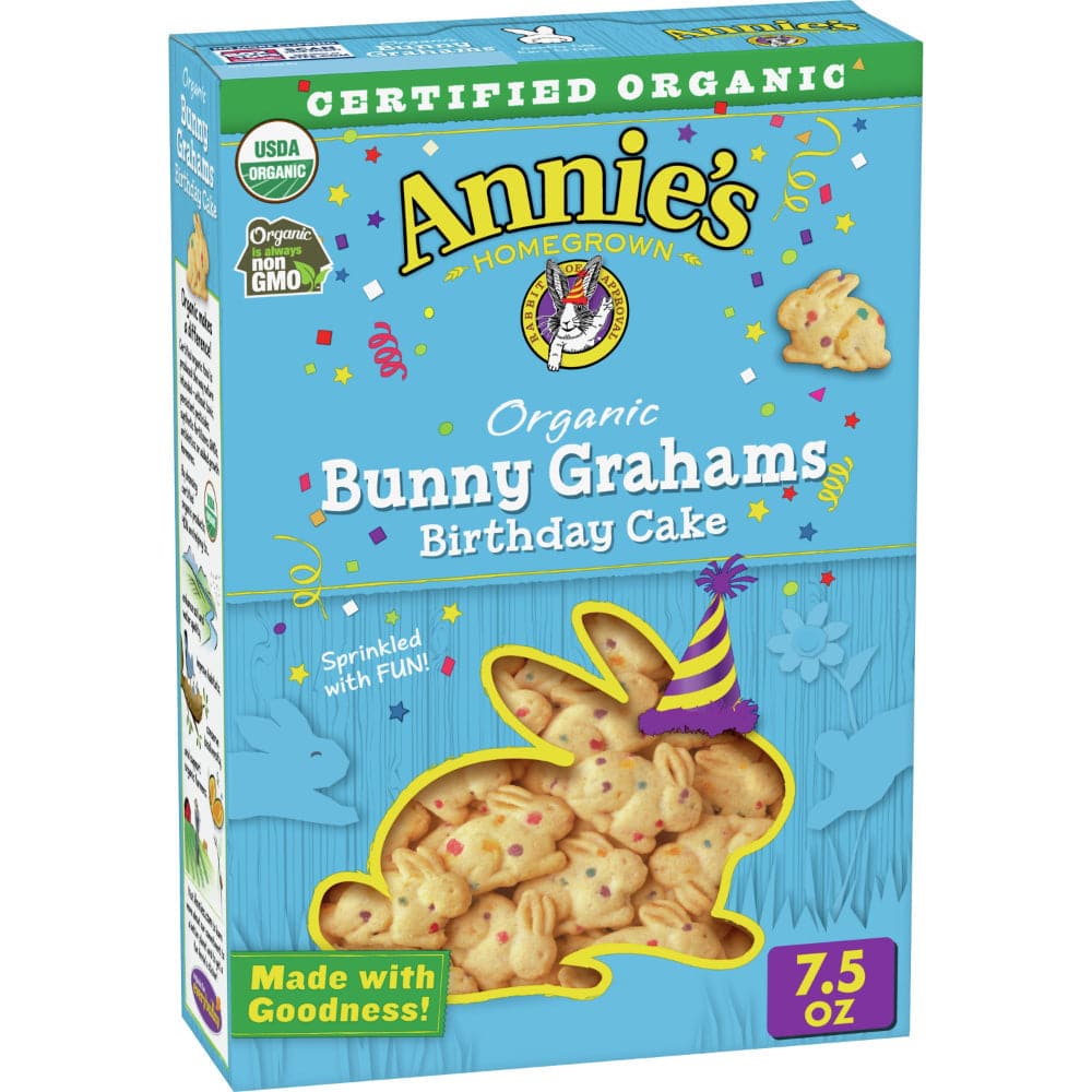 Annie's Homegrown - Organic Bunny Grahams Birthday Cake, 7.5 OZ | Pack of 12