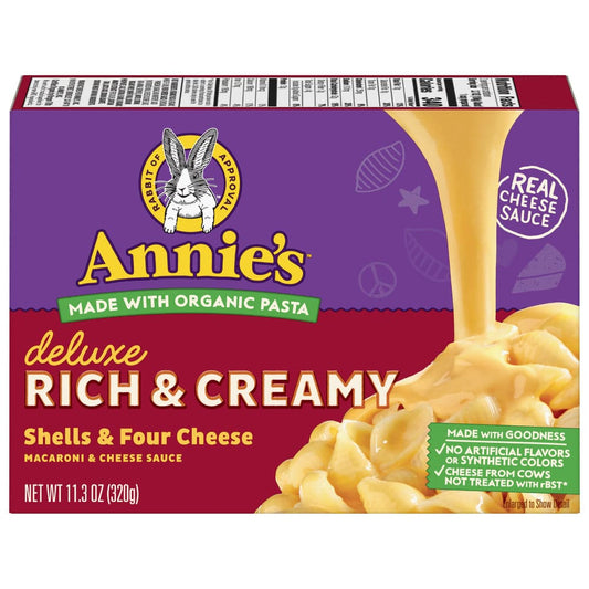 Annie's Homegrown - Deluxe Rich & Creamy Shells & Four Cheese Macaroni Cheese Sauce