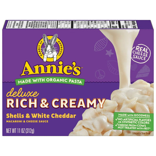 Annie's Homegrown - Deluxe Rich & Creamy Shells & White Cheddar Macaroni Cheese Sauce